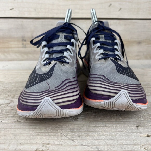 Nik Shoes Womens 6 Gray Zoom Fly SP Running Purple Orange AA3172-500 Athletic - Picture 5 of 16
